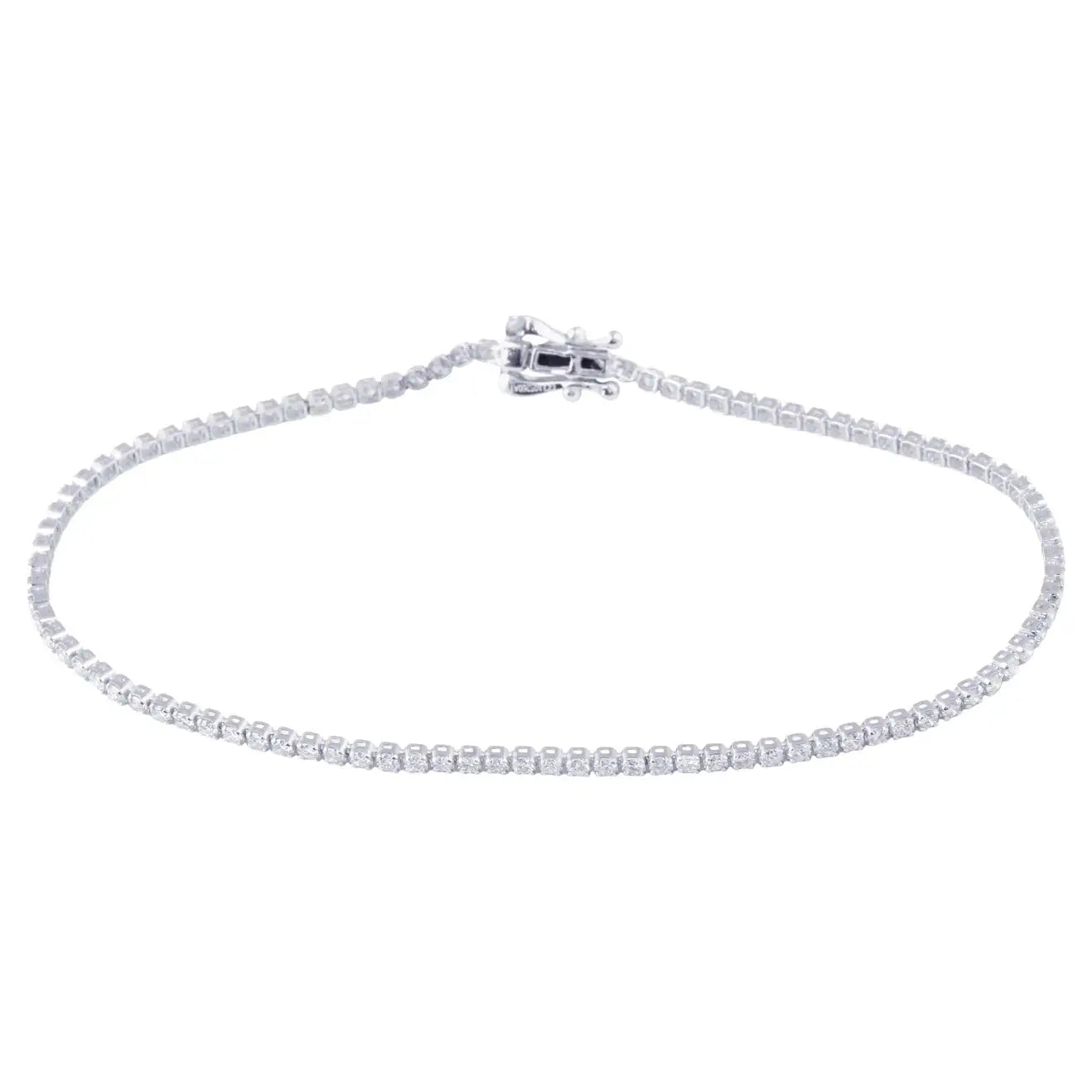 10K Gold Round 1.2ct Diamond Tennis Bracelet