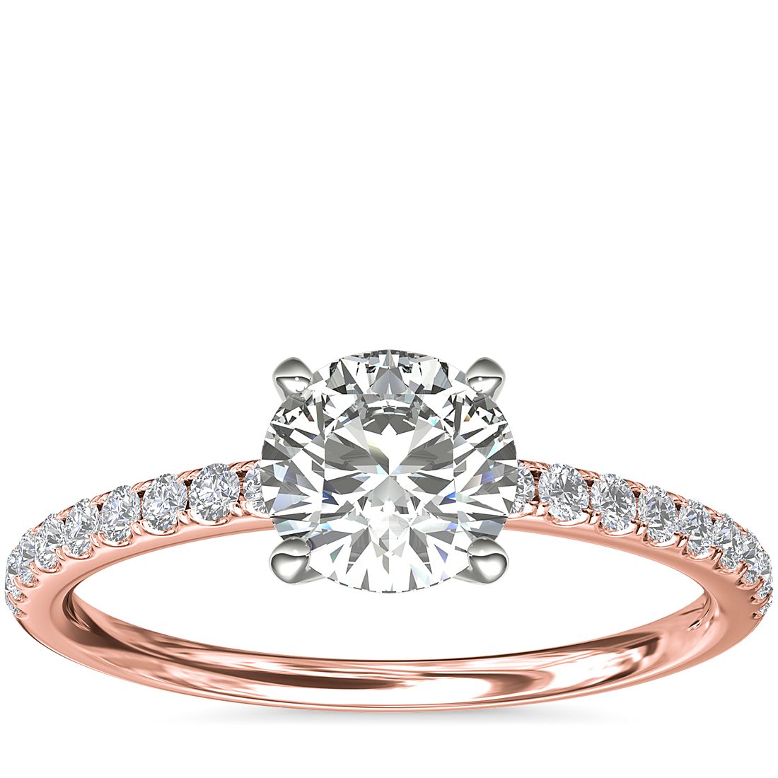 14kt Rose Gold 5/8th Ct Diamond Engagement Ring