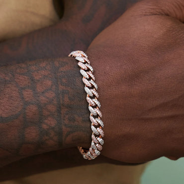 10kt Gold 3.3ct Diamond Cuban Bracelet