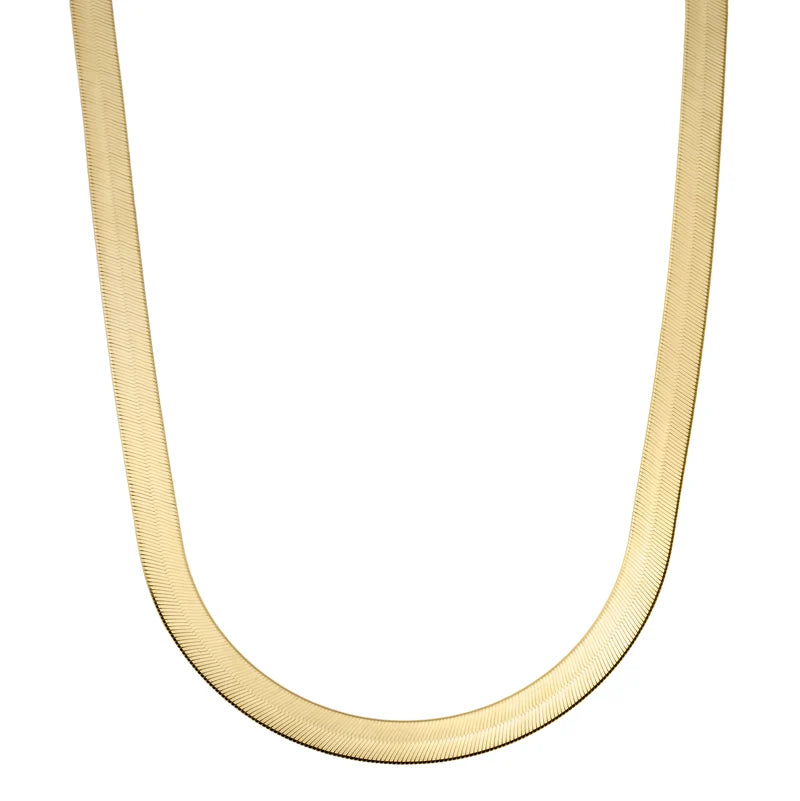 10k Solid Gold High Polished Herringbone Chain