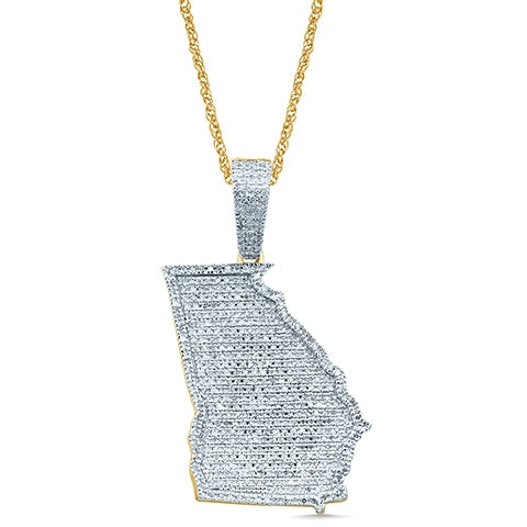 10k Gold 1 ct Diamond Georgia Pendant