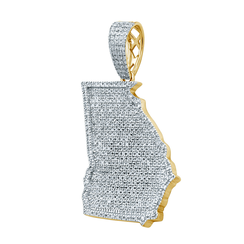 10k Gold 1 ct Diamond Georgia Pendant