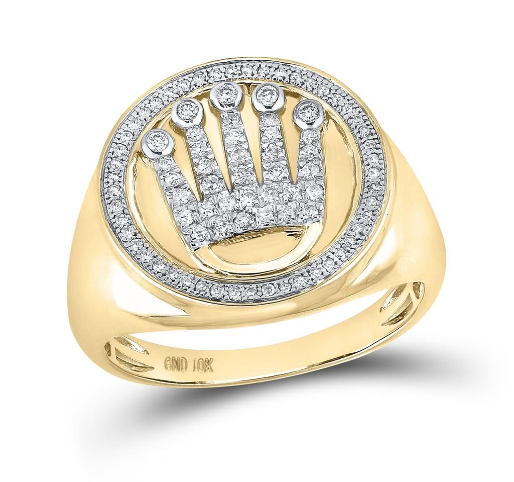10k Gold .5 ct Crown Diamond Ring