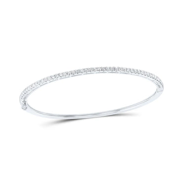 14k Gold 1 ct Diamond Bangle Bracelet