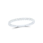 14k White Gold 1/5 ct Diamond Wedding Band
