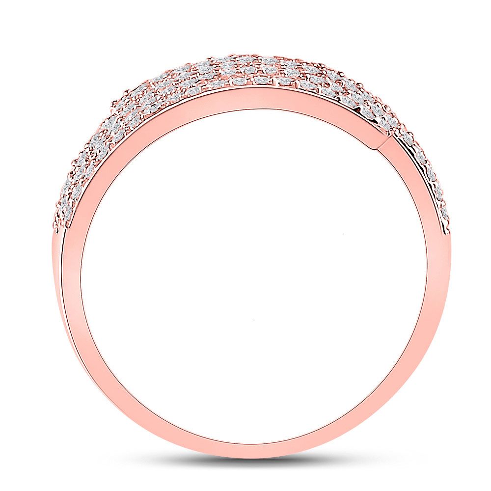 14k Rose Gold 1 ct Diamond Bypass Ring