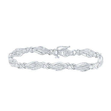 10k Gold 1 ct Baguette Diamond Bracelet