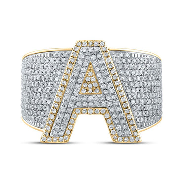 10K Two-Tone Gold 1.25 ct Initial Letter Ring