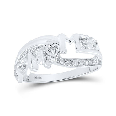 10k Gold 1/10 ct Diamond Mom Heart Ring