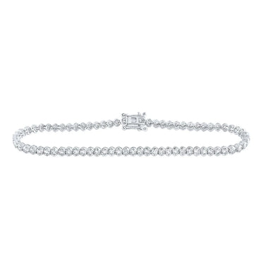 14k Gold 3 ct Diamond Round Tennis Bracelet