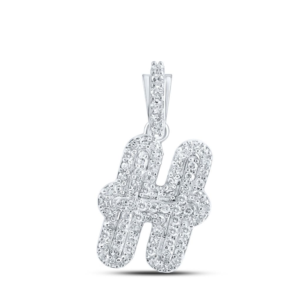 10K Gold 1/4 ct Diamond Letter Pendant