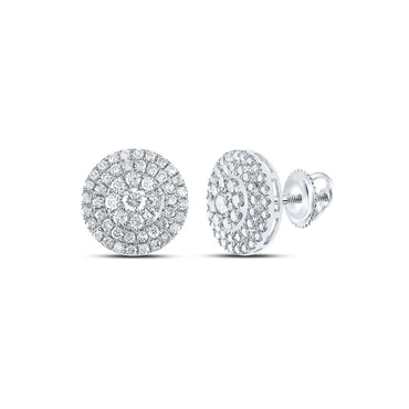 14k Gold 1.5 ct  Diamond Cluster Earrings
