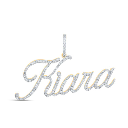 10k Gold 1 ct Diamond Ready Name Pendant