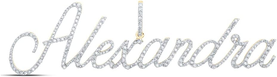 10k Gold 1 ct Diamond Ready Name Pendant