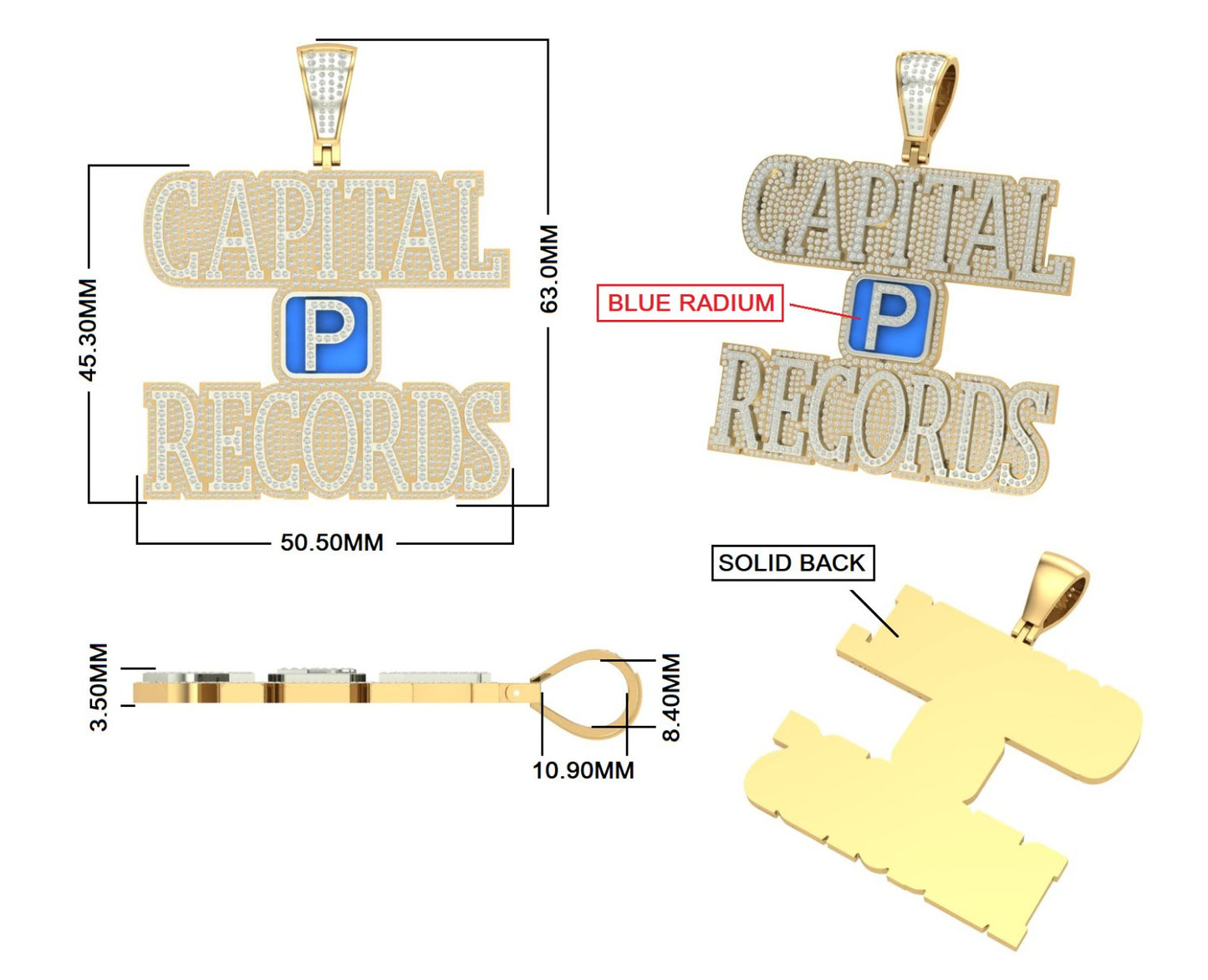 Capital P Custom Pendant