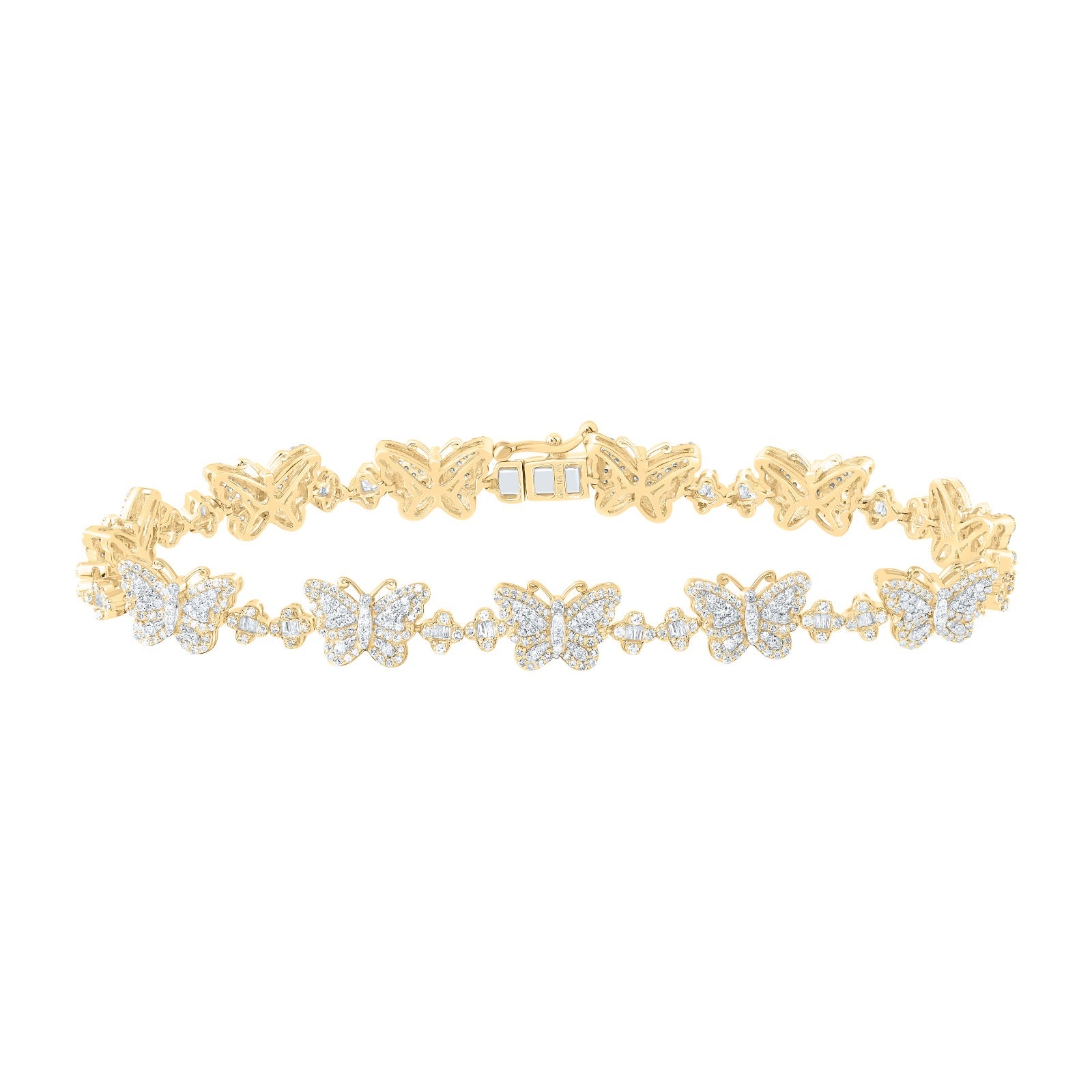 10k Gold 2 ct Diamond Butterfly Bracelet