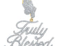 10k Gold 1 ct Diamond Truly Blessed Pendant