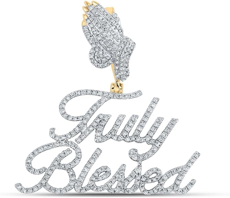 10k Gold 1 ct Diamond Truly Blessed Pendant