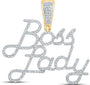 10k Gold 5/8 ct Diamond Boss Lady Pendant
