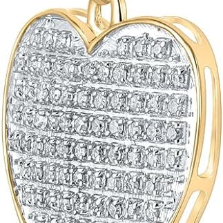 10k Gold 1/4 ct Diamond Heart Pendant