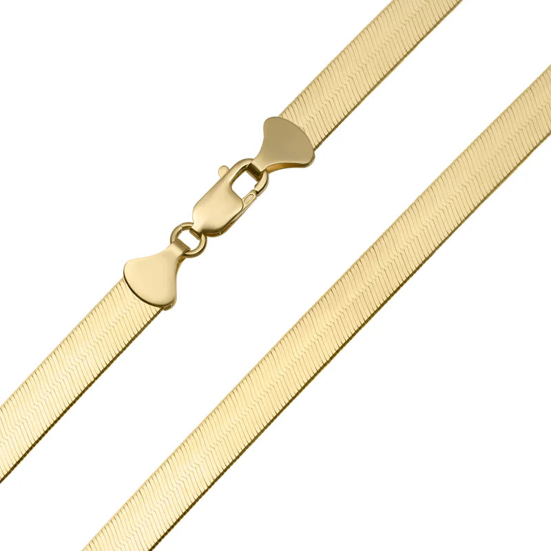 10k Solid Gold High Polished Herringbone Chain