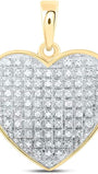 10k Gold 1/4 ct Diamond Heart Pendant