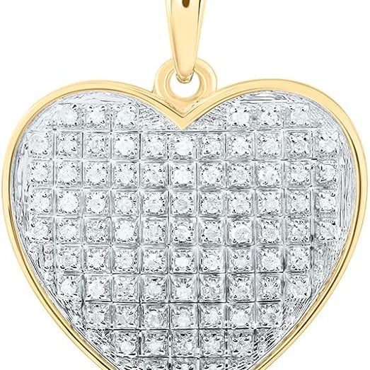 10k Gold 1/4 ct Diamond Heart Pendant