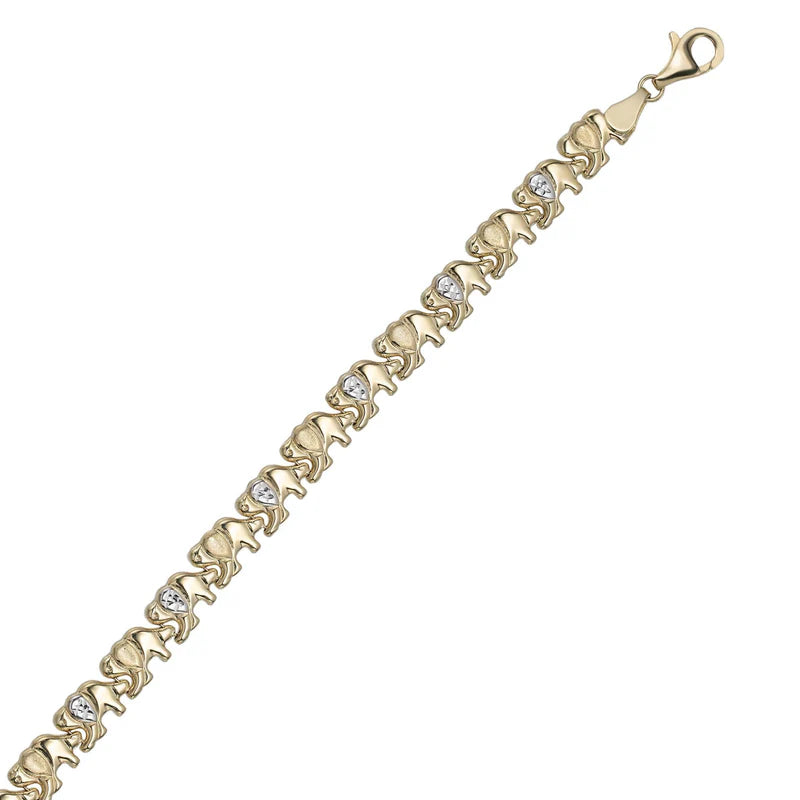 10k Gold Two-Tone Elephant Stampato Necklace