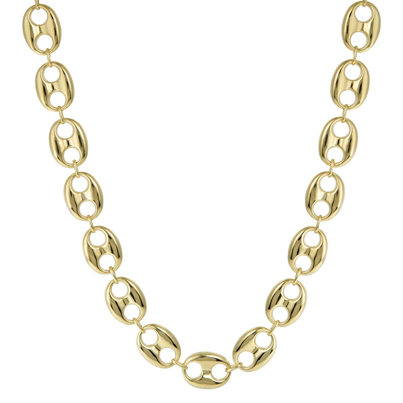 10k Gold Women's Puffed Gucci Link Chain