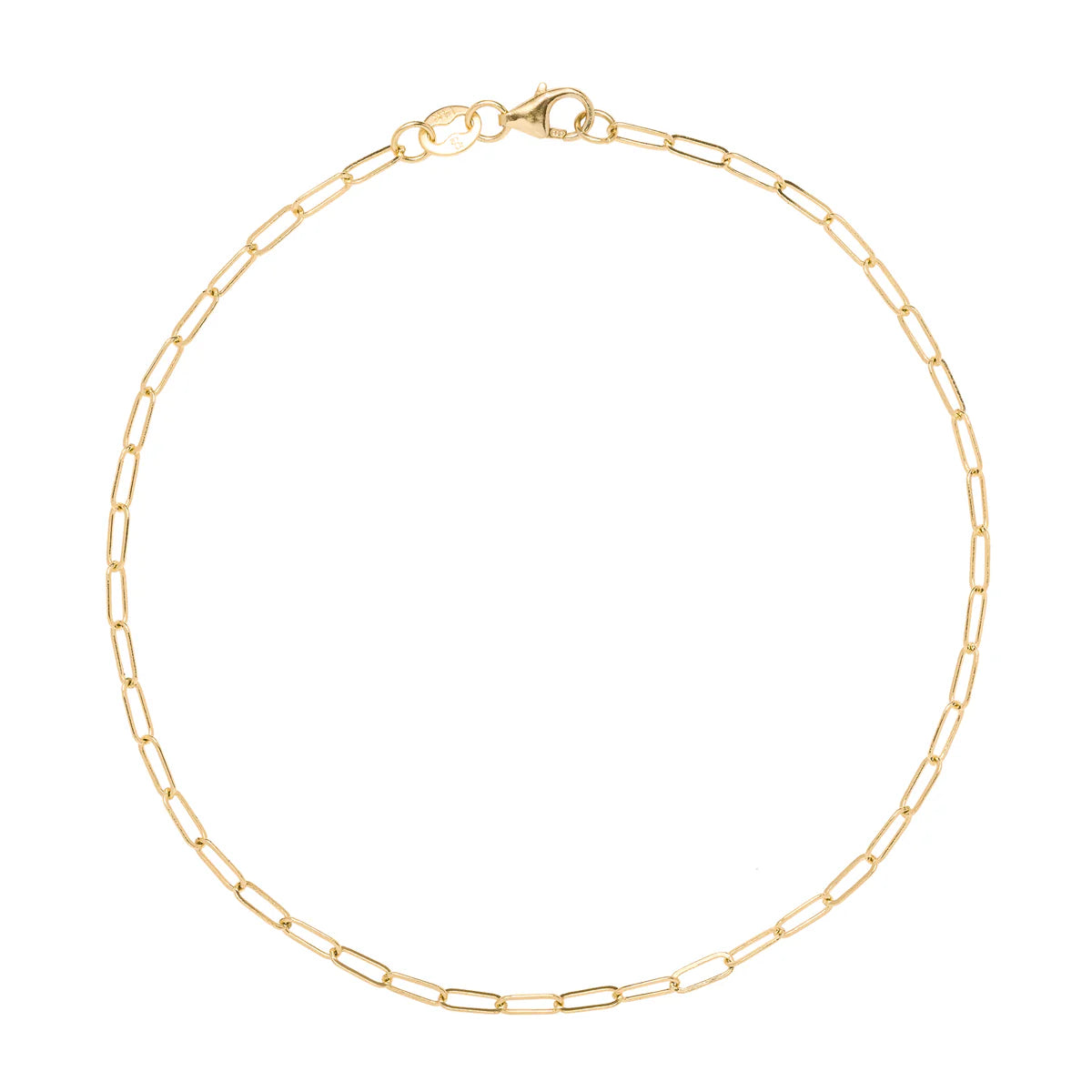 10k Gold Paper Clip Bracelet