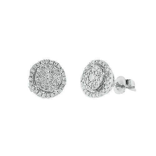 14k White Gold .5 ct Luna Diamond Earrings