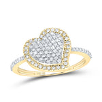 10k Gold 1/3 ct Diamond Heart Ring