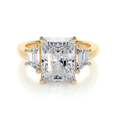 Lab Grown 3.5 Carat Diamond 3 Stone Radiant Ring