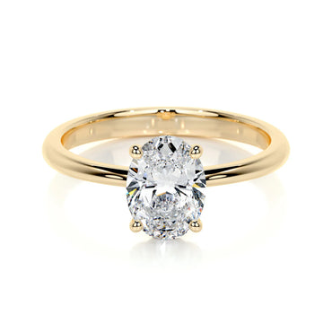 Lab Grown Solitaire 1 carat Diamond Oval Ring