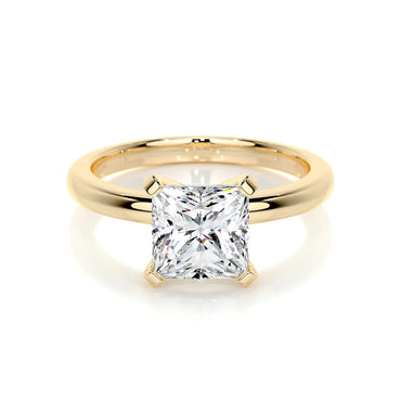 Lab Grown Solitaire 2 carat Diamond Princess Ring