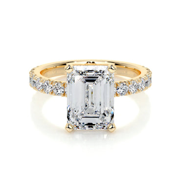 Lab Grown 3.5 Carat Diamond Emerald Cut Ring