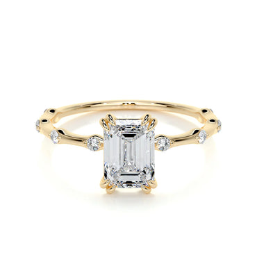 Lab Grown 1.5 carat Diamond Emerald Ring