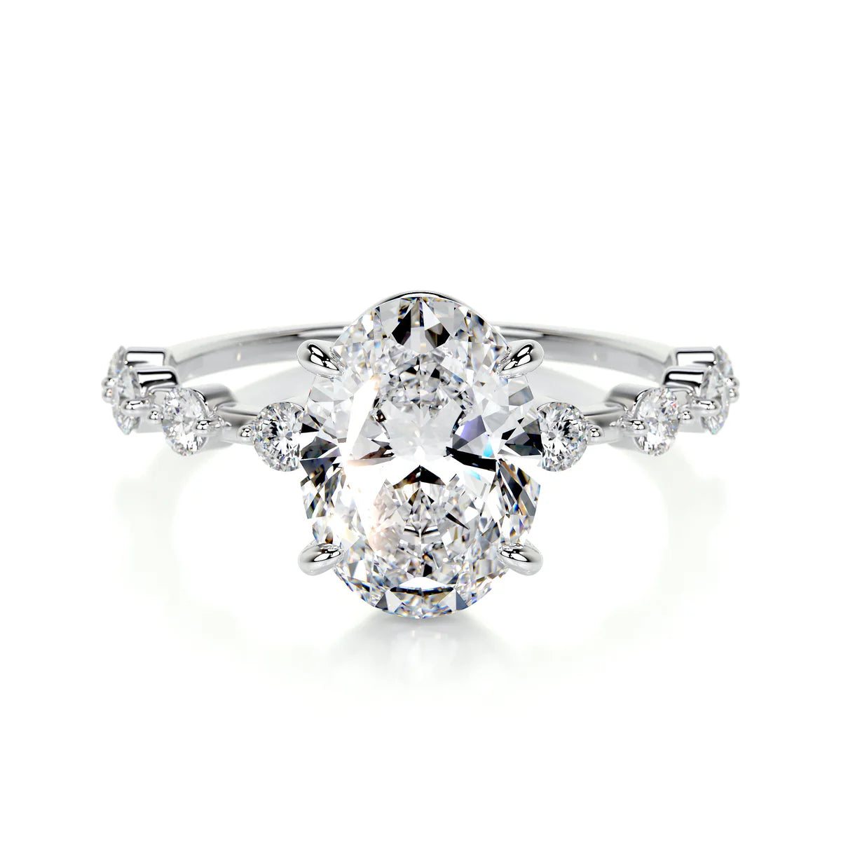 Lab Grown 3.5 Carat Diamond Oval Ring