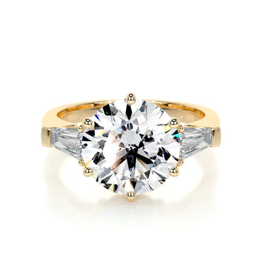 Lab Grown 3.3 Carat Diamond 3 Stone Round Ring