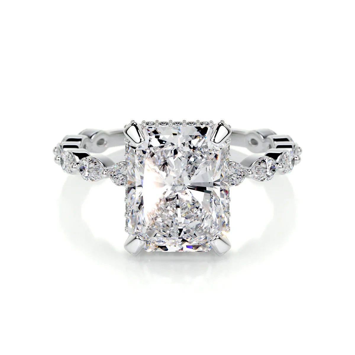 Lab Grown 4.5 Carat Diamond Radiant Ring