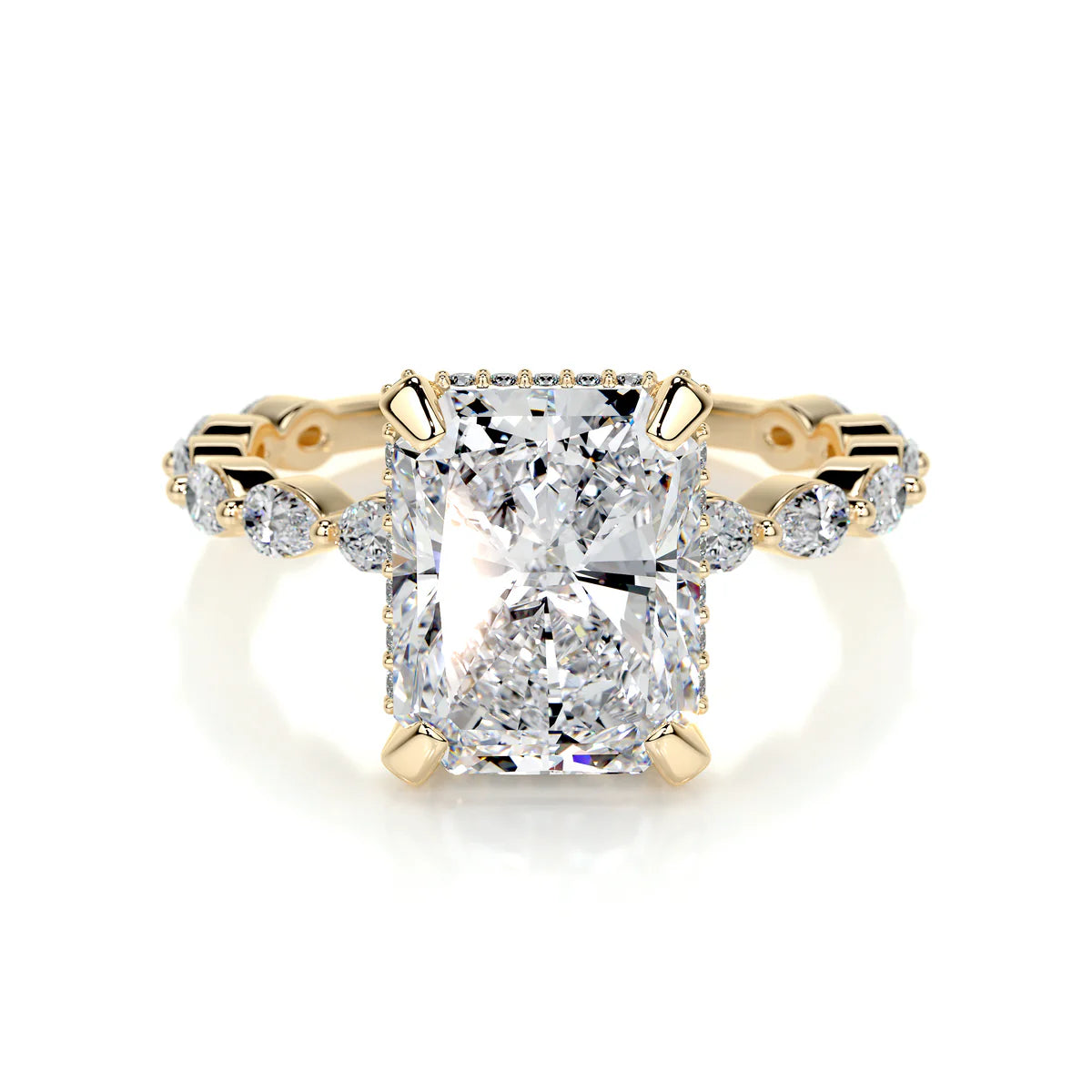 Lab Grown 4.5 Carat Diamond Radiant Ring