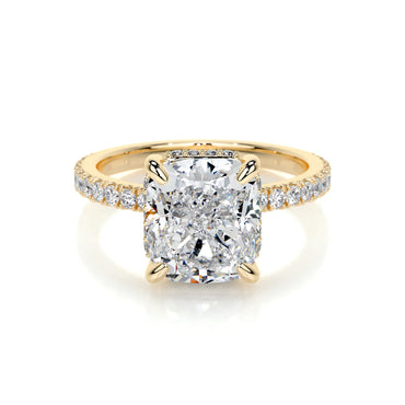 Lab Grown 2.5 Carat Diamond Elongated Cushion Cut Ring