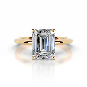 Lab Grown Solitaire 2 carat Diamond Emerald Ring