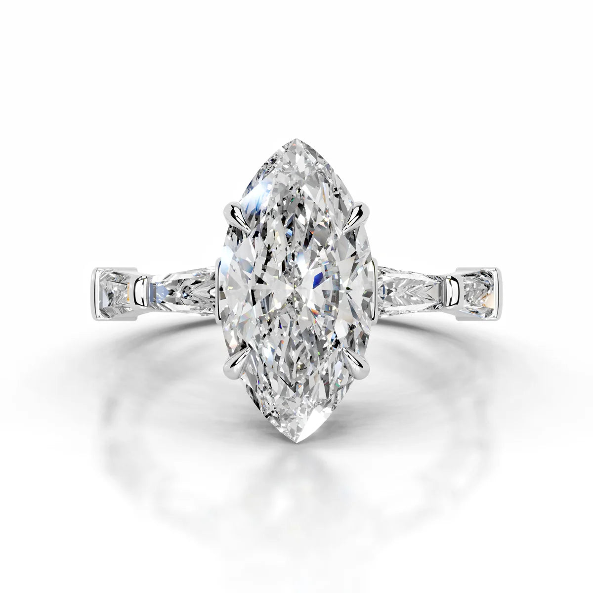 Lab Grown 4.3 Carat Diamond Marquise Ring