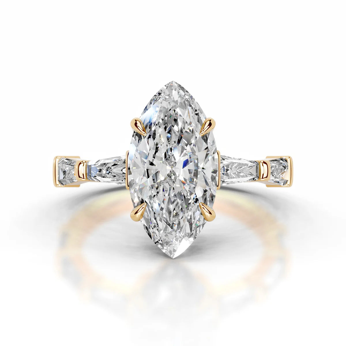 Lab Grown 4.3 Carat Diamond Marquise Ring