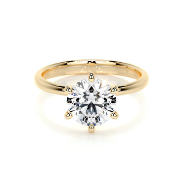 Lab Grown Solitaire 2 carat Diamond Round Ring