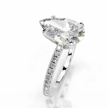 Lab Grown 2.5 Carat Diamond Pear Cut Ring