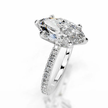 Lab Grown 2.5 Carat Diamond Marquise Cut Ring