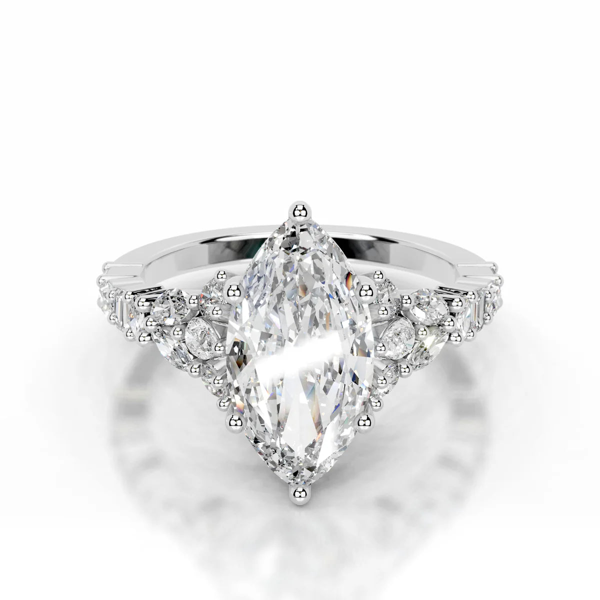 Lab Grown 2.7 Carat Diamond Marquise Ring