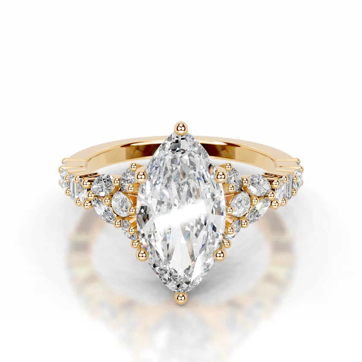 Lab Grown 2.7 Carat Diamond Marquise Ring